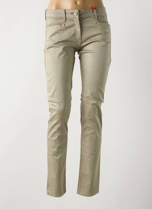 Pantalon slim verde LA CIBLE ROUGE femeie