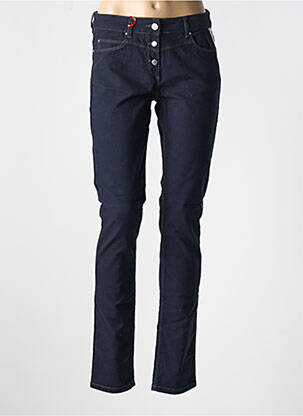 Pantalon slim buzunare albastru LA CIBLE ROUGE femeie