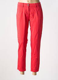 Pantalon 7/8 închidere cu fermoar sub clapetă cu nasturi roșu LA CIBLE ROUGE femme
