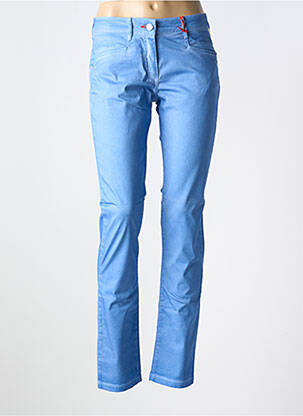 Pantalon slim buzunare albastru LA CIBLE ROUGE femeie