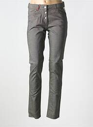 Pantalon slim buzunare gri LA CIBLE ROUGE femme