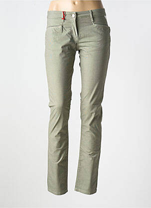 Pantalon slim buzunare verde LA CIBLE ROUGE femeie