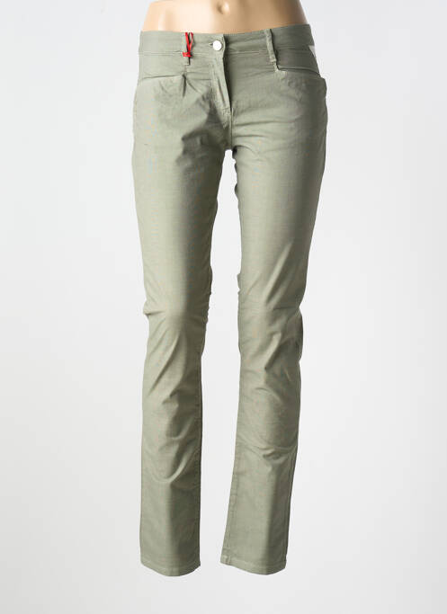 Pantalon slim verde LA CIBLE ROUGE femeie