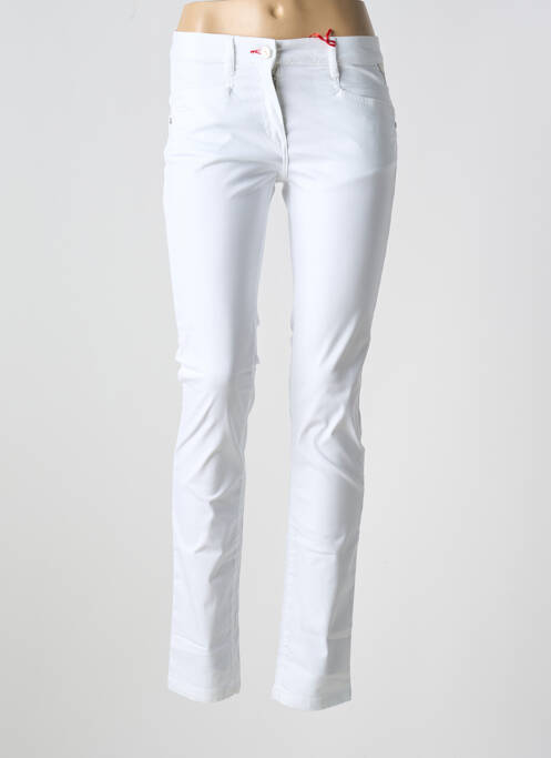 Pantalon slim alb LA CIBLE ROUGE femeie