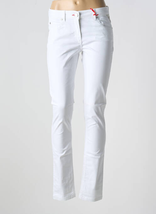 Pantalon slim alb LA CIBLE ROUGE femeie