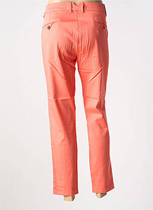 Pantalon 7/8 închidere cu fermoar sub clapetă cu nasturi portocalie LA CIBLE ROUGE femeie