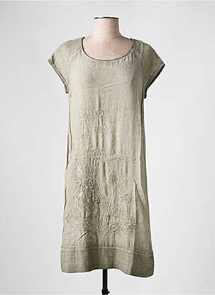 Rochie midi mâneci scurte mâneci scurte verde LA FEE MARABOUTEE femeie