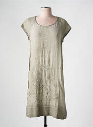 Rochie midi mâneci scurte mâneci scurte verde LA FEE MARABOUTEE femeie