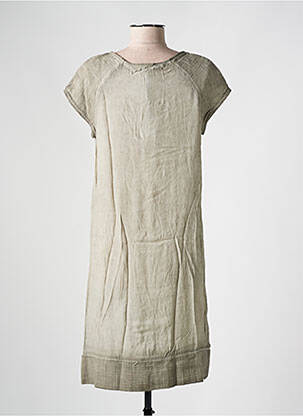 Rochie midi mâneci scurte mâneci scurte verde LA FEE MARABOUTEE femeie