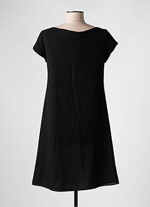 Rochie midi țesătură crep mâneci scurte negru LA FEE MARABOUTEE femeie