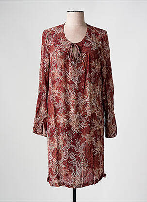 Rochie midi imprimeu floral mâneci lungi maro ESE O ESE femeie