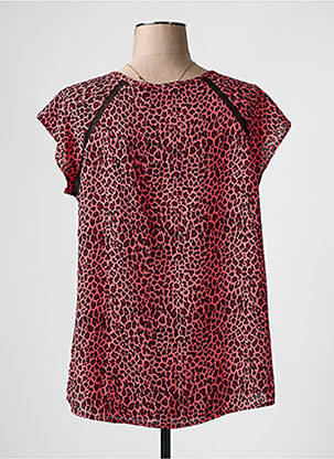 Tricou croială dreaptă mâneci scurte roz MAISON SCOTCH femeie