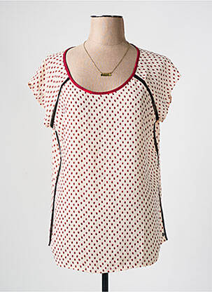 Tricou croială dreaptă mâneci scurte roșu MAISON SCOTCH femeie