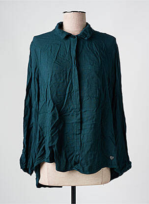 Cămașă țesătură crep mâneci lungi verde PLEASE femeie