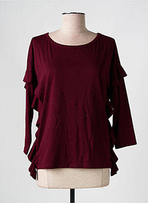Tricou mâneci 3/4 mâneci 3/4 roșu PLEASE femeie