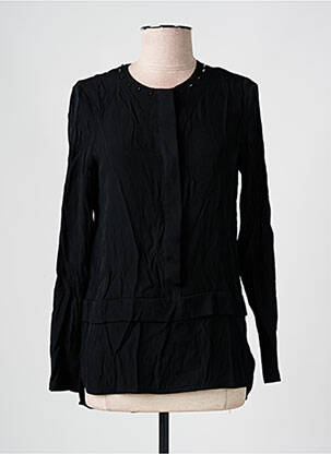 Bluză guler rotund mâneci lungi negru SEE U SOON femeie