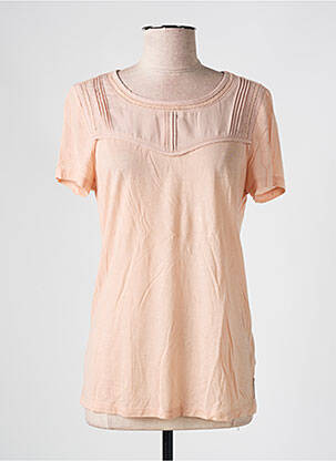 Tricou elasticitate mâneci scurte roz MAISON SCOTCH femeie