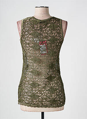 Top elasticitate fără mâneci verde GEISHA femeie