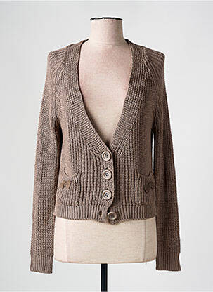 Vestă cu mâneci lungi maro LA FEE MARABOUTEE femeie