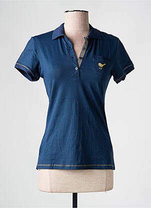 Polo broderie mâneci scurte albastru GIRLS GOLF femeie