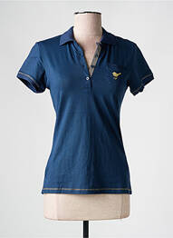 Polo broderie mâneci scurte albastru GIRLS GOLF femme