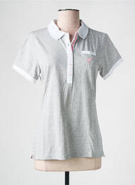 Polo broderie mâneci scurte gri GIRLS GOLF femme