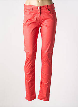 Pantalon slim buzunare roșu LA CIBLE ROUGE femeie