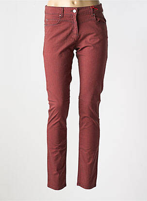 Pantalon slim buzunare roșu LA CIBLE ROUGE femeie