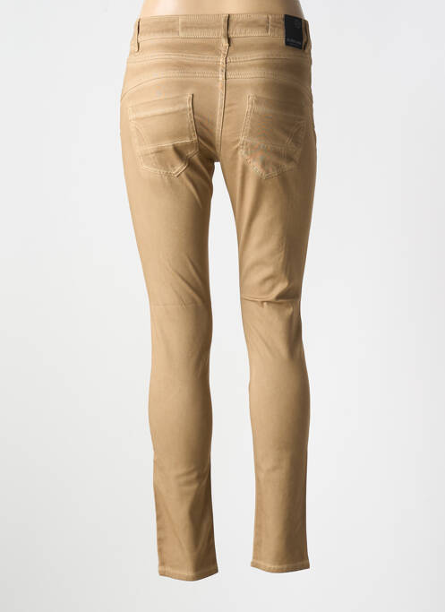 Pantalon slim bej LA CIBLE ROUGE femeie