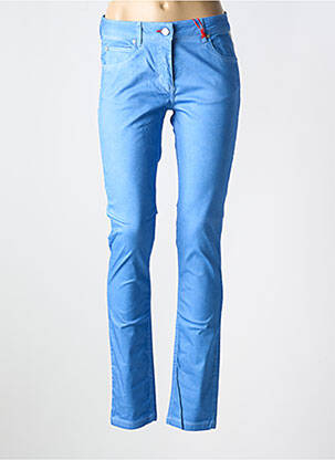 Pantalon slim buzunare albastru LA CIBLE ROUGE femeie