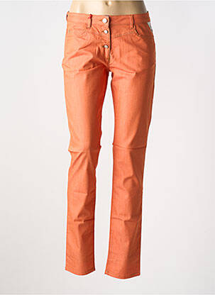 Pantalon slim buzunare portocalie LA CIBLE ROUGE femeie