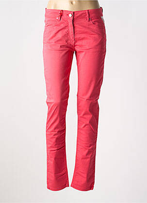 Pantalon slim buzunare roșu LA CIBLE ROUGE femeie