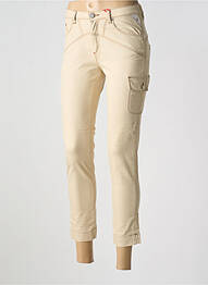 Pantalon cargo subțire mărime normală bej LA CIBLE ROUGE femme