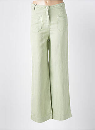 Blugi cu croială evazată verde BÔ-M femeie