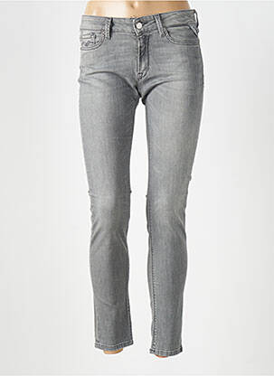 Blugi cu croială slim gri REPLAY femeie