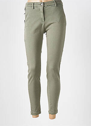Pantalon chino țesătură poplin mărime normală verde REPLAY femeie