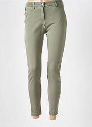 Pantalon chino țesătură poplin mărime normală verde REPLAY femme