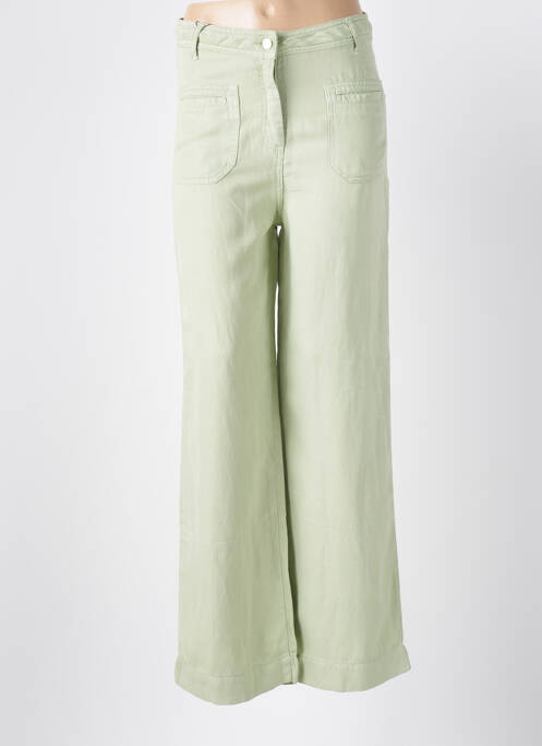 Blugi cu croială evazată verde BÔ-M femeie