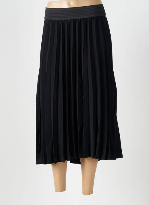 Fustă midi negru MAT. femeie