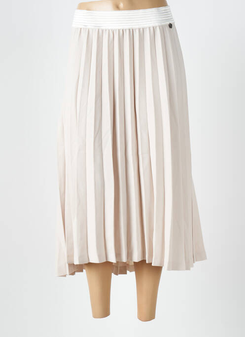 Fustă midi bej MAT. femeie