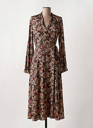 Rochie lungă mâneci lungi mâneci lungi negru SCOTCH & SODA femeie