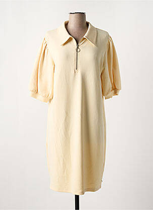 Rochie midi mâneci 3/4 mâneci 3/4 bej SCOTCH & SODA femeie