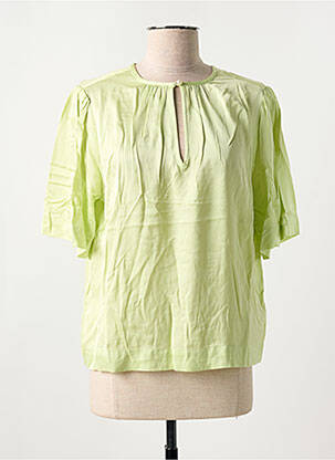 Bluză guler rotund mâneci scurte verde SCOTCH & SODA femeie