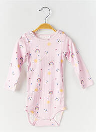 Body de lenjerie imprimeu fantezie roz NAME IT fille