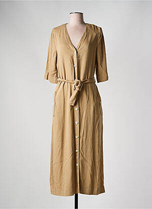 Rochie lungă maro HUGO BOSS femeie