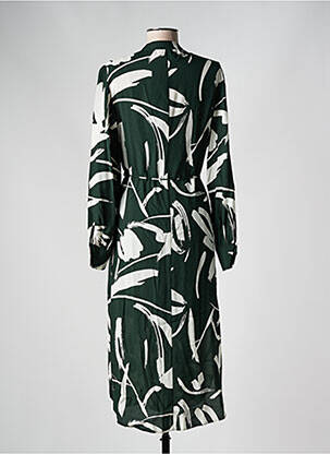 Rochie midi imprimeu fantezie mâneci lungi verde HUGO BOSS femeie
