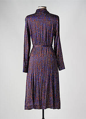 Rochie midi croială fluidă mâneci lungi violet HUGO BOSS femeie