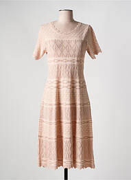 Rochie midi mâneci scurte mâneci scurte roz D.EXTERIOR femeie
