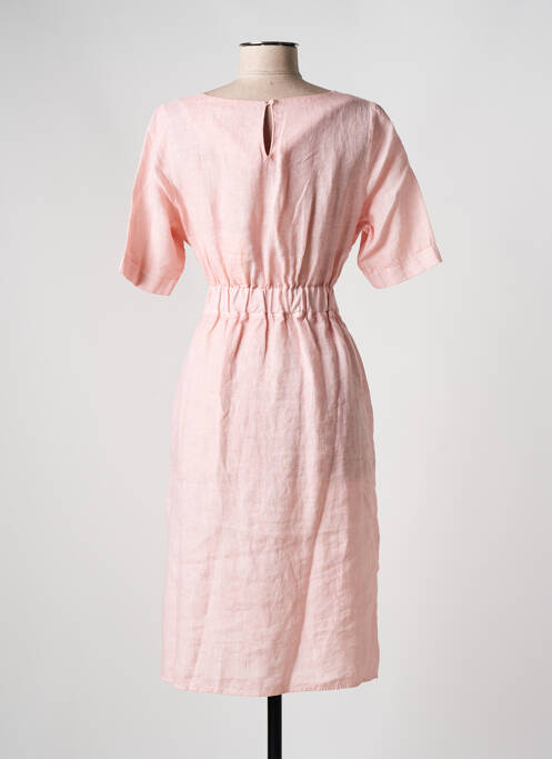 Rochie midi mâneci scurte mâneci scurte roz GRAN SASSO femme