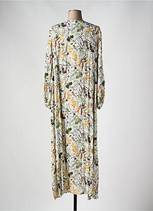 Rochie lungă imprimeu floral mâneci 3/4 verde MASON'S femeie